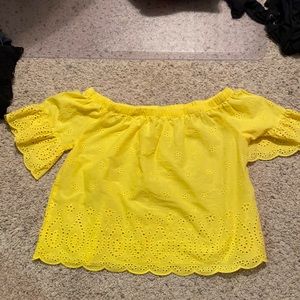 Yellow off the shoulder top